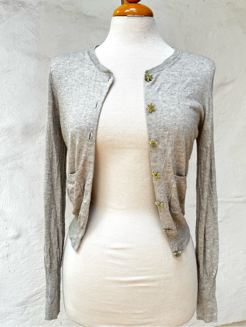 Paul Smith Light Gray Button-Front Cardigan